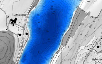 Nouvelle bathymétrie du lac de Bret – la technologie au service de la cartographie