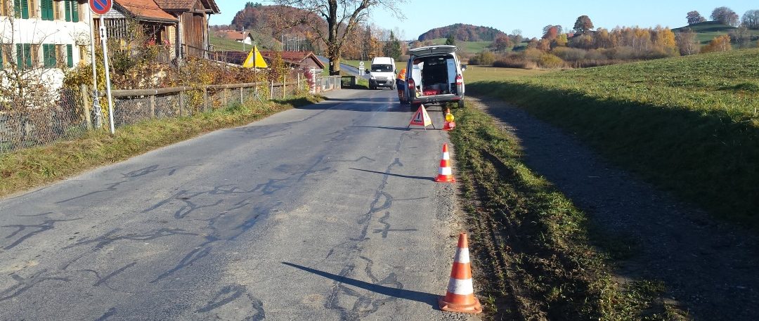 Kernbohrungen und PAH-Analyse von bituminösem Mischgut